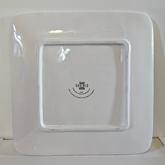 Savinio Square serving plate and square bowl green with white dots. - Picture 4 of 9